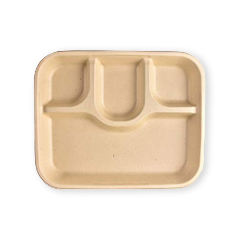 4 Comp Plate Brown - 20PCS