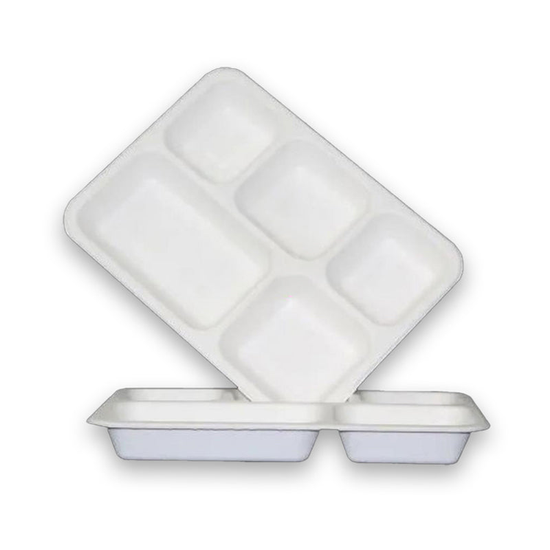 5 Compartment Plate - 50PCS