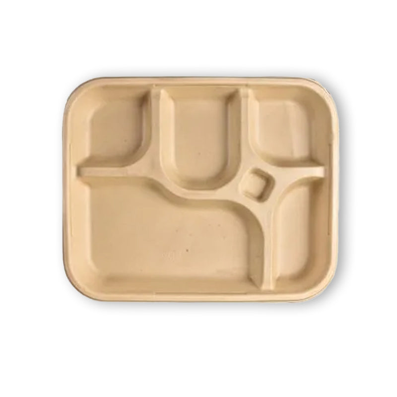 6 Comp Plate Brown - 20PCS