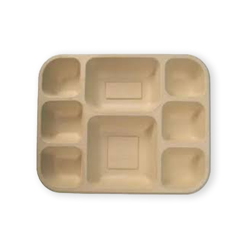 8 Comp Plate Brown - 20PCS